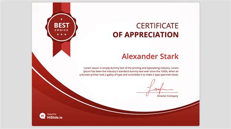 Certificate free template PowerPoint