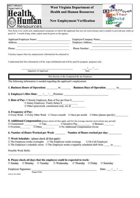Form I 9 New Employment Verification Form Printable Pdf Download