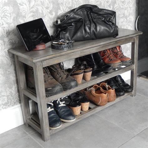 Get your shoes, sneakers, and heels efficiently organized with entryway storage table to minimize room clutter and keep shoes tidy and attractive. Handmade Painted Table with 2 shelves, Entryway Storage ...