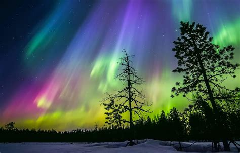 Northern Lights Winter Wallpapers Wallpaper Cave