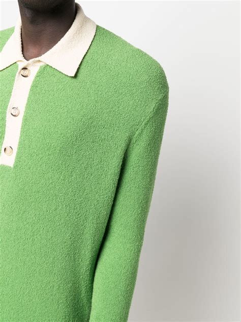 Nanushka Long Sleeve Knitted Polo Shirt Farfetch