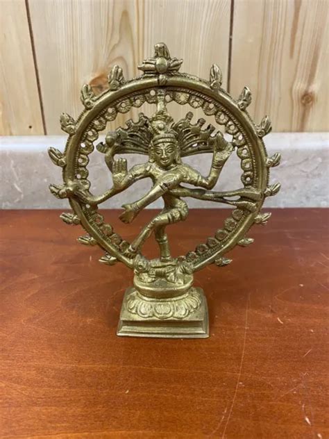 Hindu Lord Shiva Antique Vintage Brass Bronze Sculpture Idol Statue