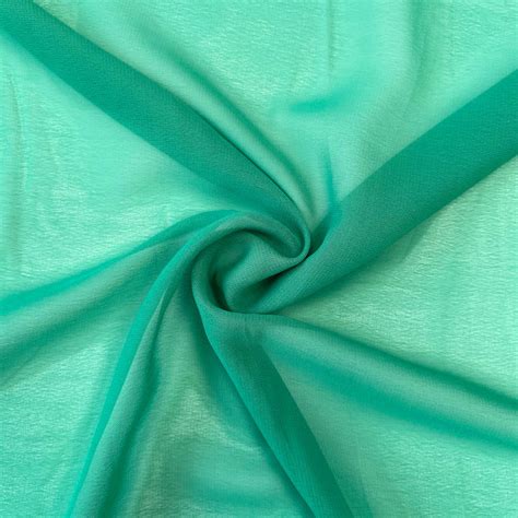 Spring Green Chiffon Fabric Polyester All Solid Colors Sheer Etsy