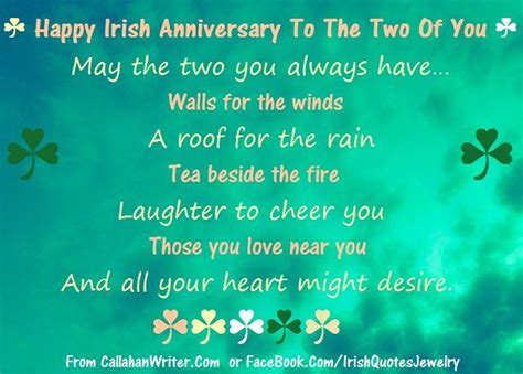 Irish Quote For An Irish Anniversary Go To Callahanwriter For A Huge