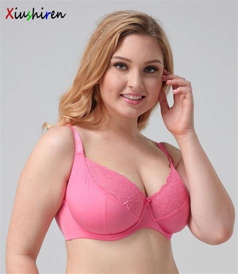Xiushiren Womens Seamless Cotton Bra Sexy Thin Cup Pink Bras For Big