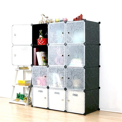 Unicoo Multi Use Diy 12 Cube Organizer Bookcase Storage Cabinet