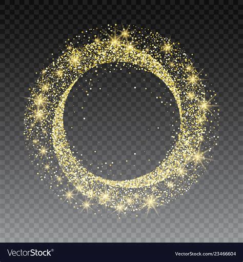 Golden Glitter Circle Abstract Background Vector Image