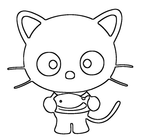 Chococat And Fish Coloring Page Download Print Or Color Online For Free