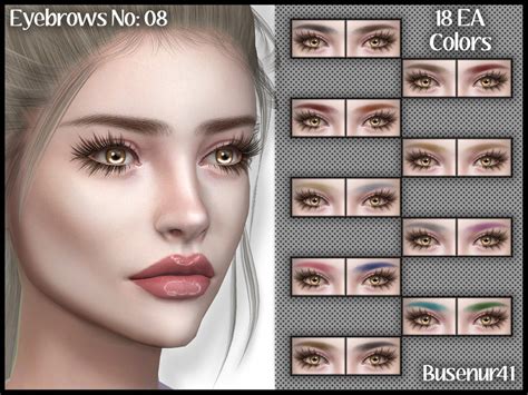 the sims resource [busenur41] eyebrows n08