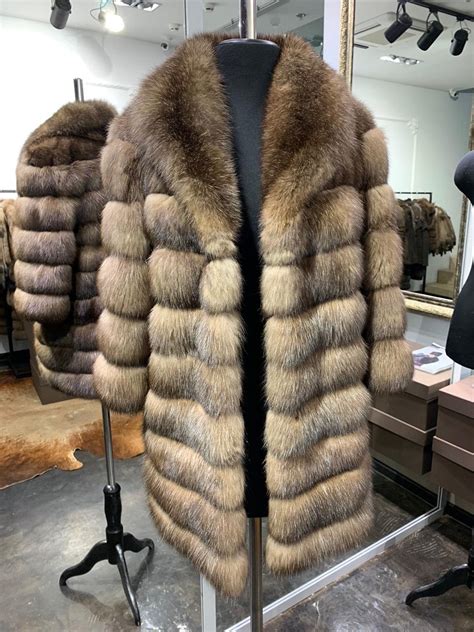 Womens Fur Coat Real Russian Sable Fur Winter Coat Etsy