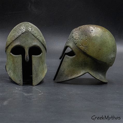 Ancient Greek Bronze Helmet Corinthian Spartan War Helmet Etsy Australia