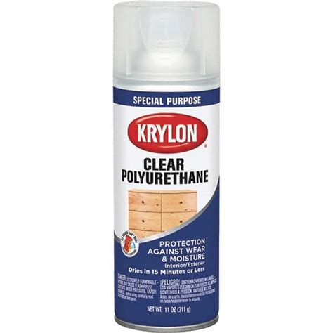 Polyurethane Spray Paint Clear Satin 16 Oz