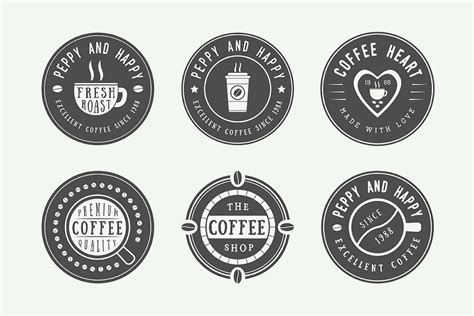 Set Of Vintage Coffee Logos Creative Logo Templates ~ Creative Market