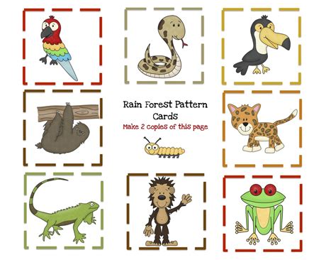 Rain Forest Animal Printable ~ Preschool Printables