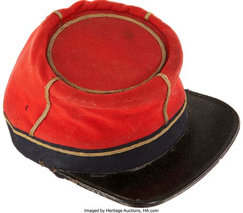 Beautiful Chasseur Cap With Confederate Connection Military And Lot