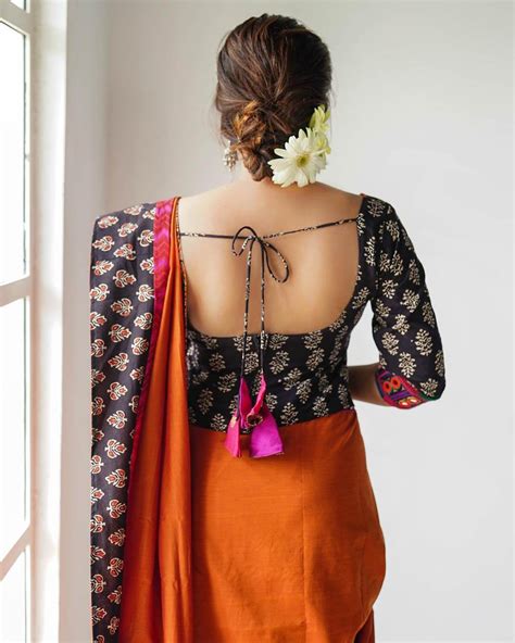 Cotton Saree Blouse Back Neck Designs For Modern Formal Look K4 Fashion