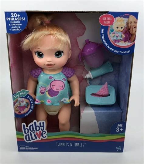 Hasbro Baby Alive Blonde Twinkles N Tinkles Doll Talks 20 Phrases For