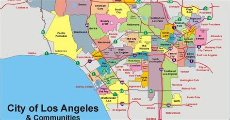 The Odd Creature That Is Los Angeles Neighborhood Map North