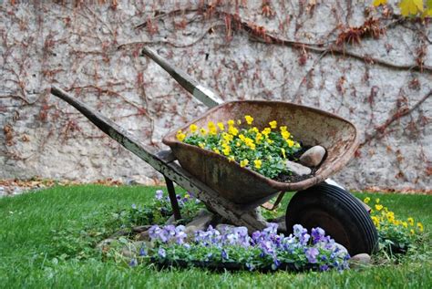 Practical And Decorative Wheelbarrows For The Home Garden