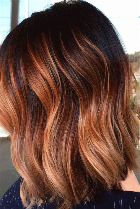 Chestnut Highlights With Copper Balayage We Re Nuts About This Color
