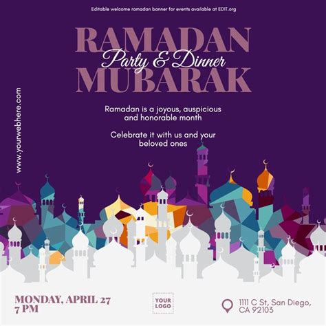 Customizable Ramadan Mubarak Cards To Print