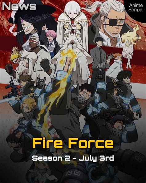 Fire Force Season 2 Shares New Poster New Poster Seasons Poster