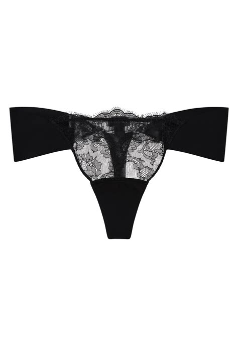 La Perla Synthetic Shape Allure Lycra Thong With Chantilly Lace In