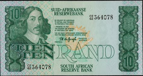 My Currency Collection South African Currency 10 Rand Banknote 1978