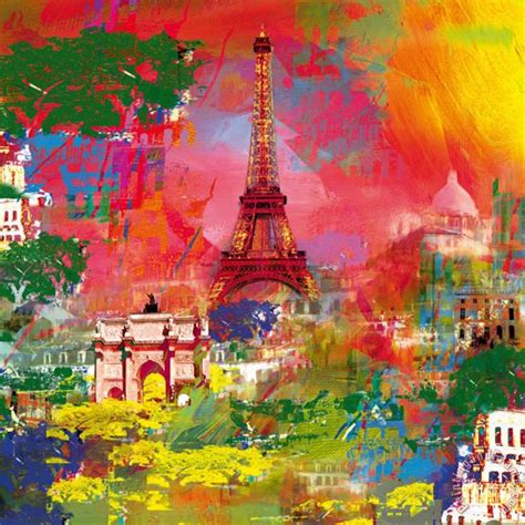 Robert Holzach Paris La Tour Eiffel Painting Paris La Tour Eiffel