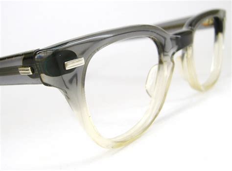 Vintage 50s Green Stripped Horn Rim Eyeglasses Eyewear Frame Etsy Eyewear Frames Eyeglasses