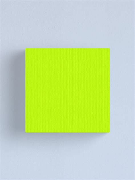 Bitter Lime Neon Green Yellow Solid Color Canvas Print By Podartist Redbubble