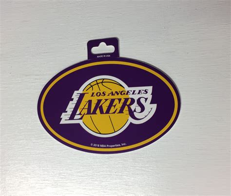Los Angeles Lakers Oval Decal Full Color Sticker New 3 X 5 Inches Fr