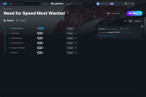 Need For Speed Most Wanted Cheats And Trainers For Pc Wemod