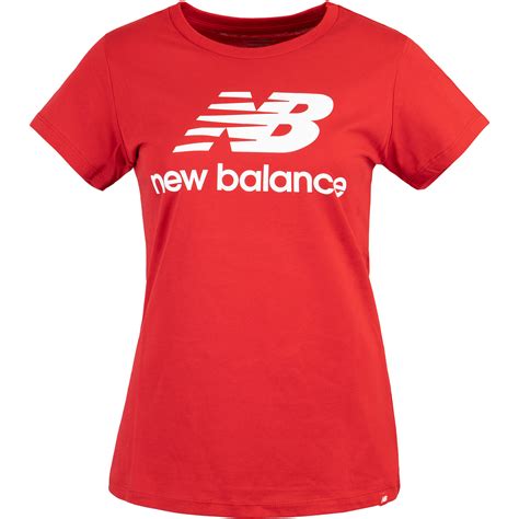 New Balance Essentials Stacked Logo Women T Shirt Rot Hier Bestellen