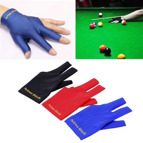 New Spandex Snooker Billiard Cue Glove Pool Left Hand Open Three Finger Accessory Arrival Hot