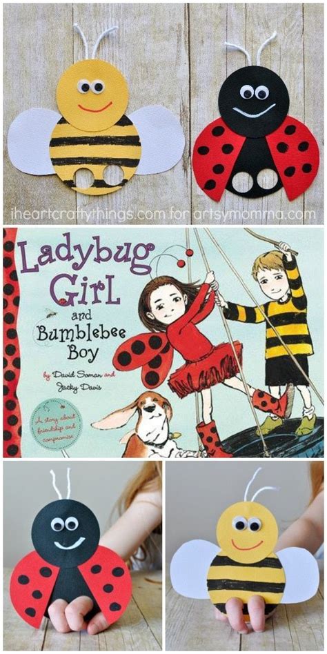 Mega Adorable Ladybug Finger Puppet Ladybug Crafts Insect Crafts