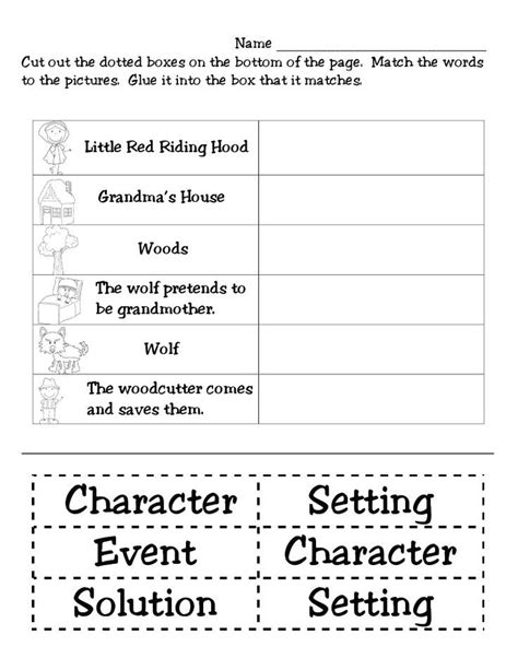 Story Elements Reading Comprehension Worksheets Pdf