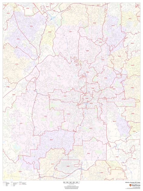 Atlanta Zip Code Map Printable