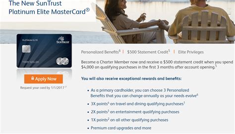 After 3 months of having your card and using it the review will be based on your general credit history, including your navy federal account. SunTrust Platinum Elite MasterCard Review - $500 Sign Up Bonus + $200 Travel Credit & More [AL ...