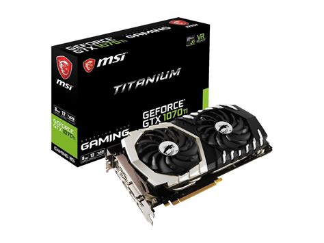 MSI GTX 1070 Ti Titanium 8G GeForce GTX 1070 Graphic Card - 1.61 GHz ...