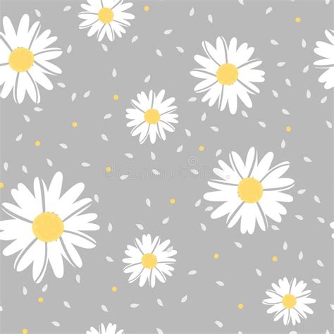 Floral Daisy Colorful Seamless Pattern Stock Vector Illustration Of