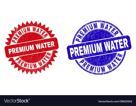 Premium Water Rounded And Rosette Watermarks With Vector Image