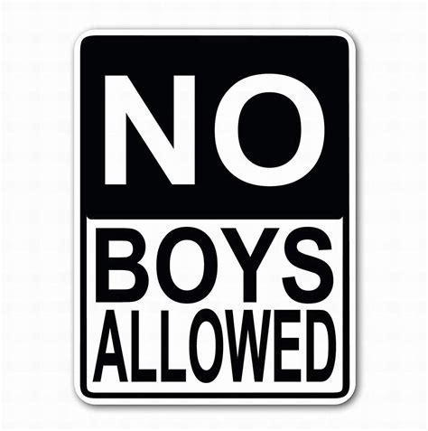 Tin Sign No Boys Allowed Aluminum Metal Sign For Wall Decor Etsy