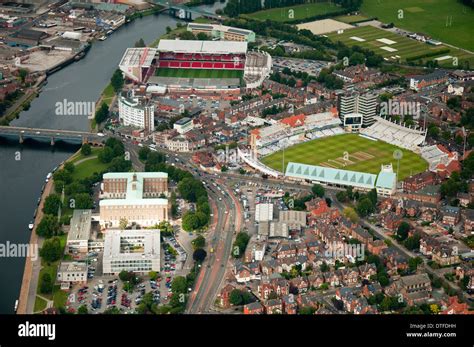 Aerial Shot Of West Bridgford Nottingham Nottinghamshire Uk Stock