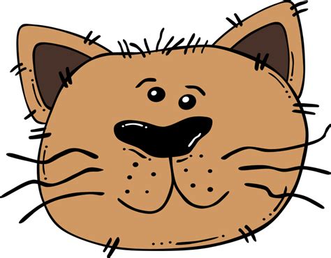Free Clip Art Cartoon Cat Face By Geraldg