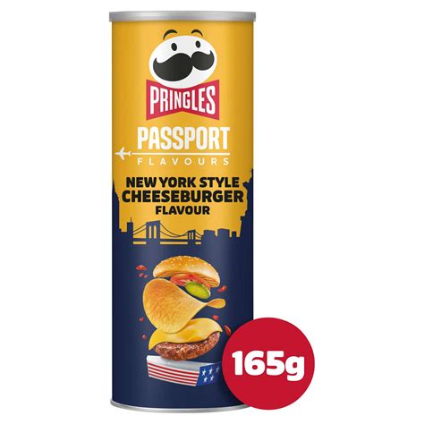 Pringles Passport New York Style Cheeseburger Crisps 165g Sharing