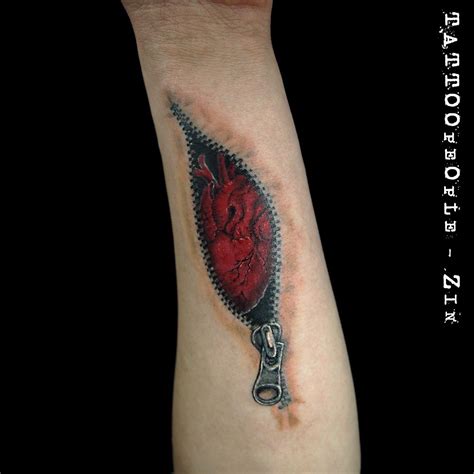 Heart In Zipper Wrist Tattoo Tatuajes Disenos De Unas Brazos