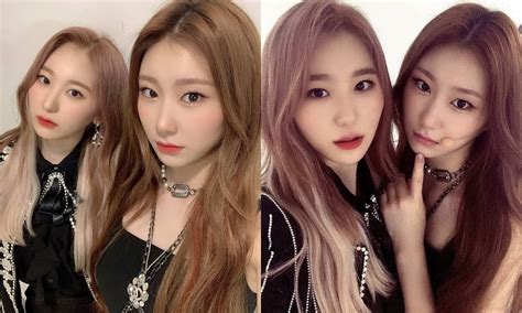 Iz One S Chaeyeon Snaps Selfies With Sister Itzy S Chaeryeong Backstage At 2020 Soribada Best K