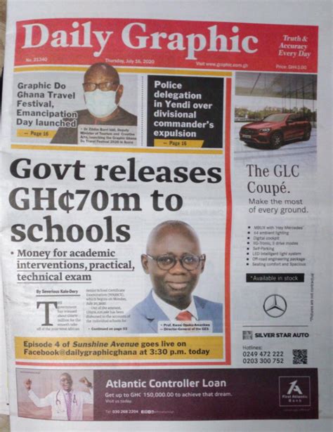 Todays Newspaper Headlines Thursday July 16 2020 Bbc Ghana Reports