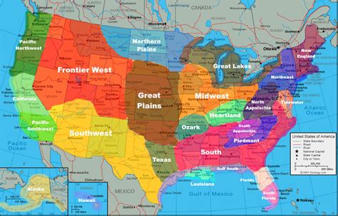 Map Of Usa With Regions World Map